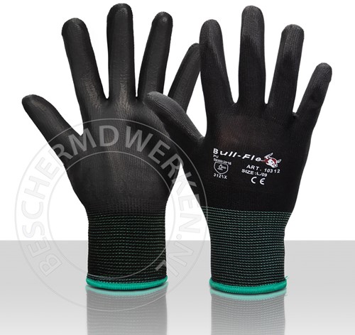 Werkhandschoenen Bull Flex PU zwart