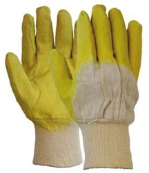 Latex gedompelde handschoen met open rugzijde