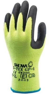 SHOWA S-TEX 300 Polyester Cut Resistant Gloves Rubber Coated Palm (A4)