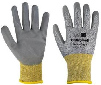 Honeywell Workeasy 13G GY PU A2/B handschoen - grijs/geel - 7/s