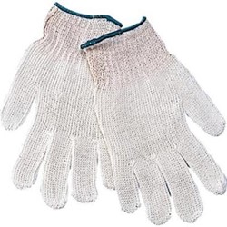Rondgebreide polyester/katoen handschoen