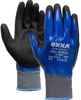 OXXA Full-Nitrile 14-650 handschoen - zwart/blauw - 11/xxl