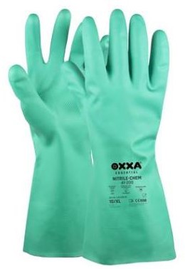 OXXA® Nitrile-Chem 41-200 handschoen - groen - 9/l