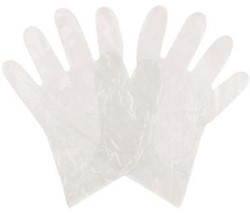 Polyethyleen handschoen transparant, 100 stuks in PE zakje