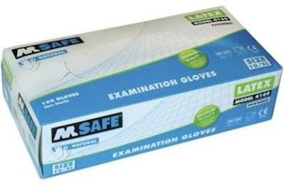 M-Safe 4160 disposable latex handschoen - 8/m