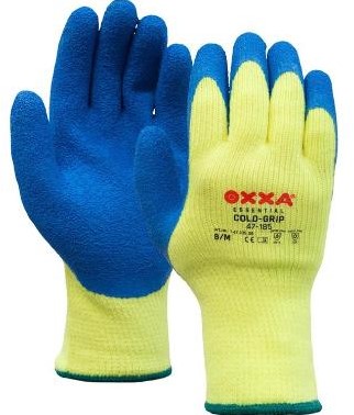OXXA Cold-Grip 47-185 handschoen - fluo geel/blauw - 10/xl