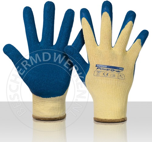 Towa Powergrab Latex Blauw werkhandschoenen