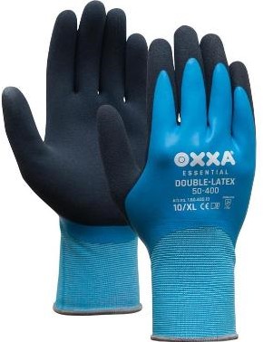 OXXA Double-Latex 50-400 handschoen - zwart/blauw - 8/m