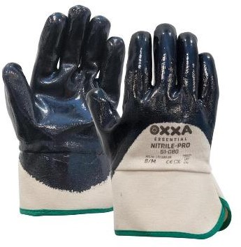 OXXA Nitrile-Pro 51-080 handschoen - blauw/wit - 9/l