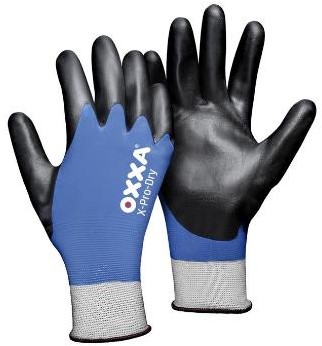 OXXA X-Pro-Dry 51-300 handschoen - zwart/blauw - 9/l