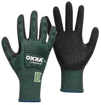OXXA® E-Nature-IP Cut E 52-750 handschoen - zwart/groen - 8/m