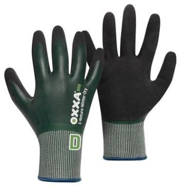 OXXA® E-Nature-Winter Cut D 52-855 handschoen - zwart/groen - 10/xl