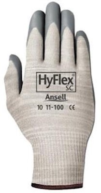 Ansell HyFlex 11-100 handschoen - grijs/wit - 8