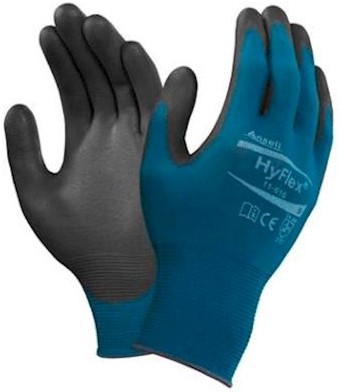 Ansell HyFlex 11-616 handschoen - zwart/blauw - 9