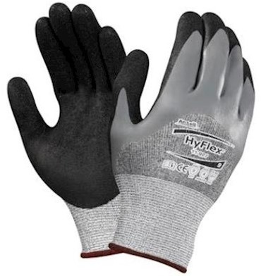 Ansell HyFlex 11-927 handschoen - zwart/grijs - 11
