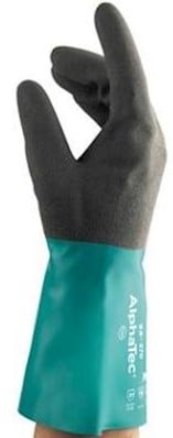 Ansell AlphaTec 58-270 handschoen - antraciet/groen - 7