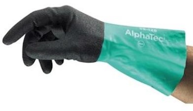 Ansell AlphaTec 58-128 handschoen - antraciet/groen - 9