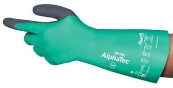 Ansell AlphaTec 58-005 handschoen - groen - 11