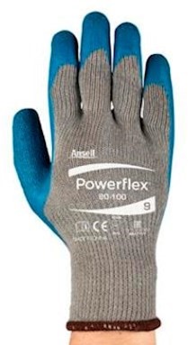 Ansell PowerFlex 80-100 handschoen - blauw/grijs - 8