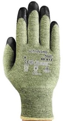 Ansell ActivArmr 80-813 handschoen - zwart/groen-geel - 9