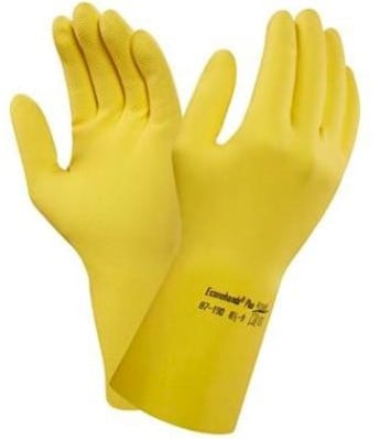 Ansell AlphaTec 87-190 handschoen - geel - 7½-8
