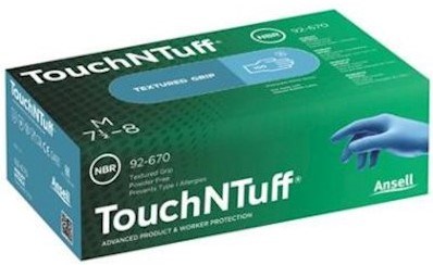 Ansell TouchNTuff 92-670 handschoen - lichtblauw - 8½-9