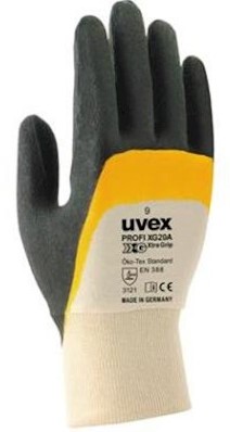 uvex profi ergo XG20A handschoen - zwart/oranje - 10