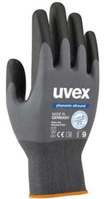 uvex phynomic allround handschoen - zwart/grijs - 10