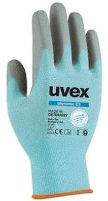 uvex phynomic C3 handschoen - grijs/blauw - 8