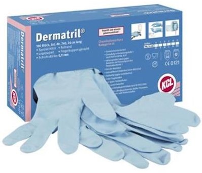 KCL Dermatril 740 handschoen - blauw - 9