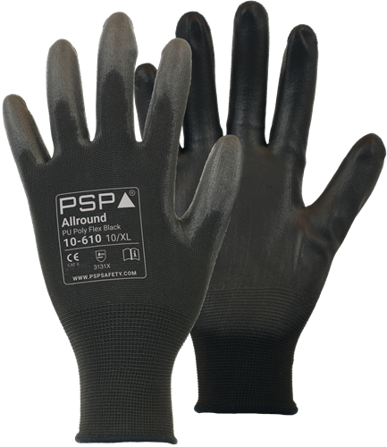 PSP 10-610 PU Zwart Werkhandschoen - zwart - 7/s