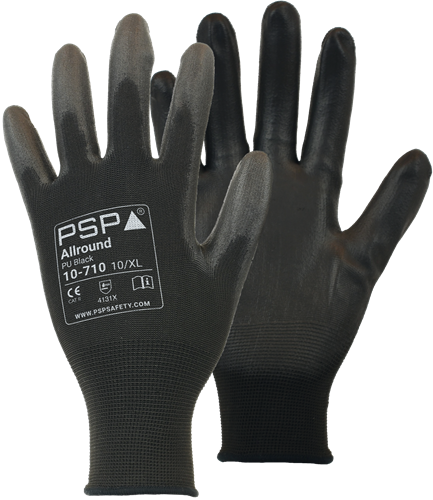 PSP 10-710 Allround PU Werkhandschoen - zwart - 10/xl