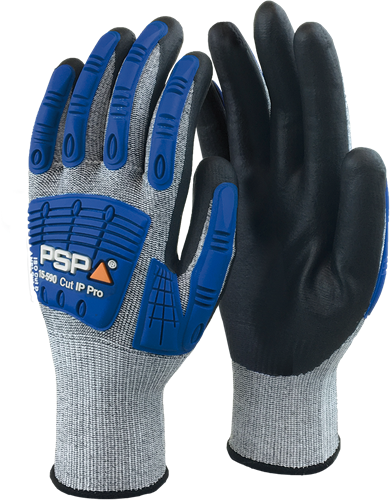 PSP 15-590 Cut Protect Cut D Cut IP Pro Werkhandschoen - grijs/zwart/blauw - 10/xl