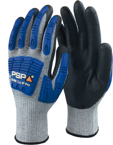 PSP 15-590 Cut Protect Cut D Cut IP Pro Werkhandschoen - grijs/zwart/blauw - 11/xxl