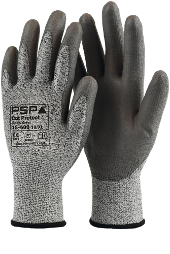 PSP 15-600 Cut Protect Cut D PU Grey Werkhandschoen