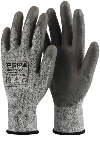 PSP 15-600 Cut Protect Cut D PU Grey Werkhandschoen - grijs - 9/l