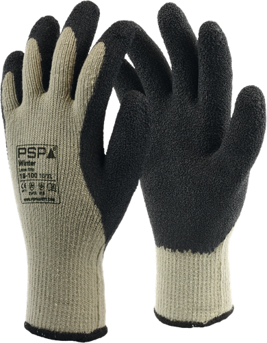 PSP 18-100 Winter Latex Winterhandschoen - grijs/zwart - 9/l