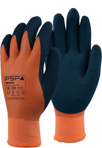 PSP 18-188 Winter Double Latex Pro Werkhandschoen - oranje/zwart - 11/xxl