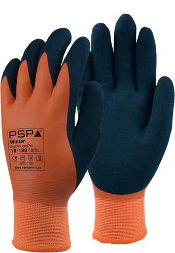 PSP 18-188 Winter Double Latex Pro Werkhandschoen - oranje/zwart - 10/xl