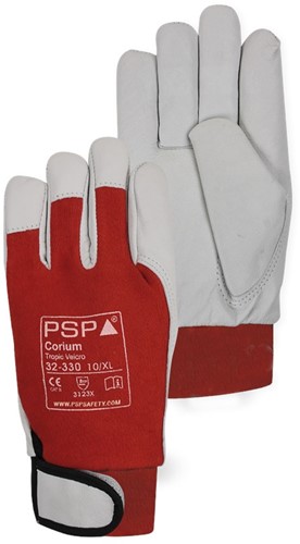 PSP 32-330 Leren Tropic Werkhandschoen Met Velcro Sluiting