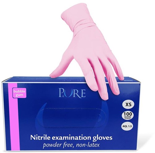 Nitril Roze Handschoenen - 456 - xs