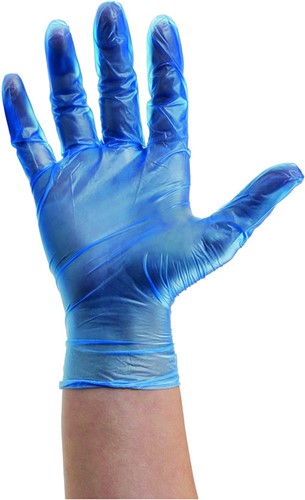 Vinyl handschoenen Blauw poedervrij