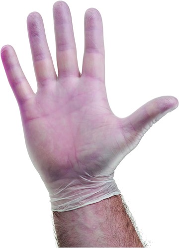 Vinyl handschoenen Naturel Poedervrij - 7/s