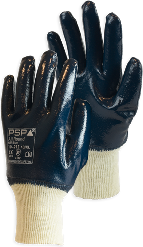 PSP 10-212 Allround NBR Werkhandschoen - ecru/blauw - 9/l