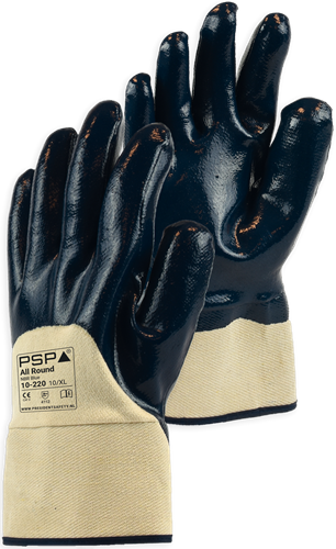 PSP 10-220 Allround NBR Werkhandschoen - ecru/blauw - 10/xl