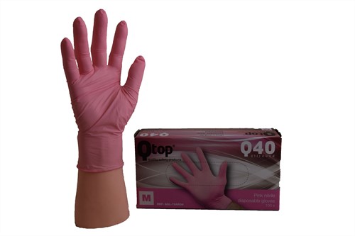 Qtop Q40 Roze Nitril Handschoenen - roze - 9/l