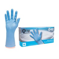 Qtop Q60 Extra lang 30CM Blauwe Nitril Handschoenen - 8/m