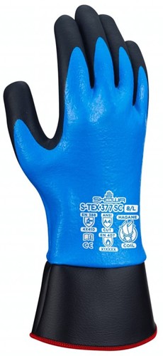 Showa S-tex 377SC werkhandschoenen - blauw - m
